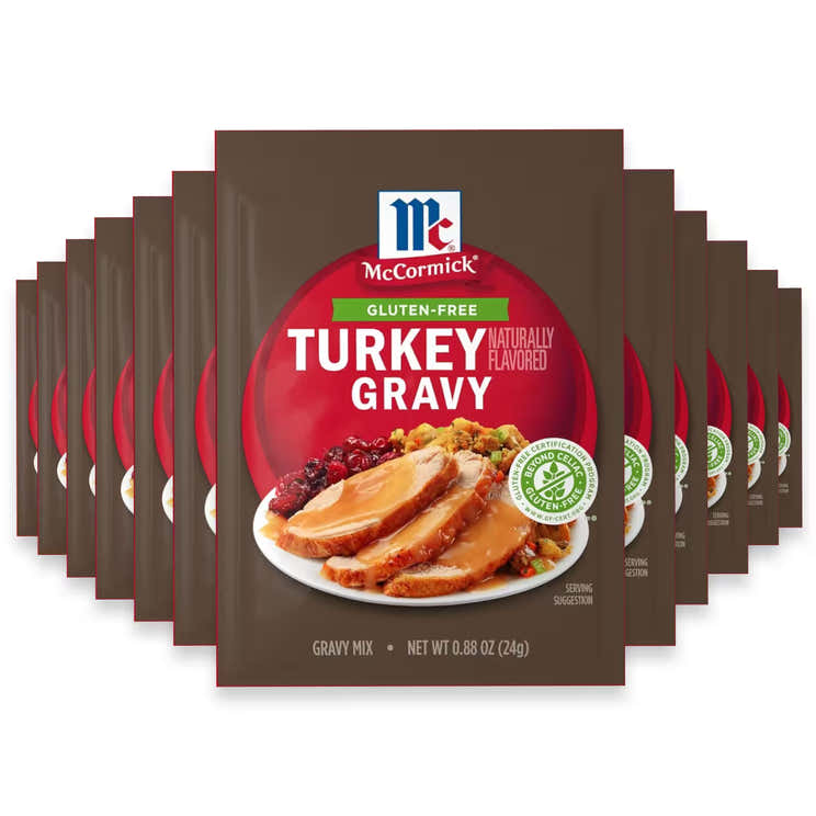 McCormick Gluten Free Turkey Gravy Mix, 0.88 oz - 12 Pack | McCormick - Pre Order