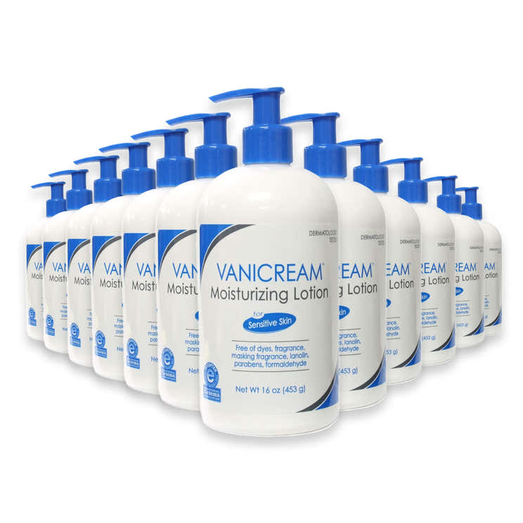 Vanicream Moisturizing Lotion for Sensitive Skin with Pump, Fragrance-Free, 16 oz - 12 Pack | Vanicream - Pre Order