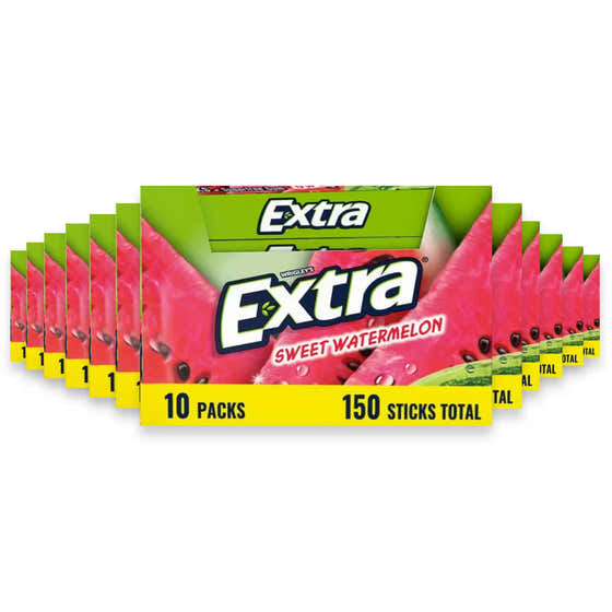 Wrigley's Extra Watermelon Chewing Gum – 15 Pieces – 120 Pack | Wrigley's - Gum &amp; Mints