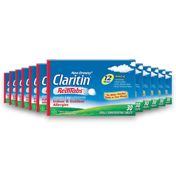 Claritin - RediTabs 12 Hour Non-Drowsy Allergy Medicine Loratadine Antihistamine - 30 Ct - 36 Pack | Bayer - Cold Tabs
