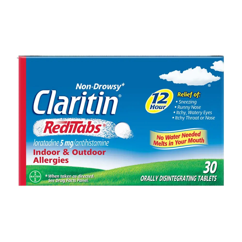 Claritin - RediTabs 12 Hour Non-Drowsy Allergy Medicine Loratadine Antihistamine - 30 Ct - 36 Pack
