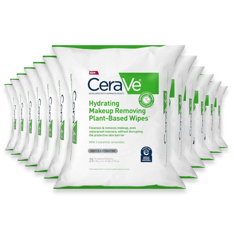 CeraVe Makeup Remover Cleansing Wipes – 25 Count – 12 Pack | CeraVe - Pre Order