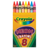 Crayola Neon Crayons for Light and Dark Paper - 8 Ct - 24 Pack