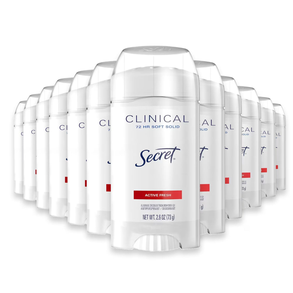 Secret Clinical Strength Sport Fresh Soft Solid Antiperspirant Deodorant - 2.6 oz - 12 Pack