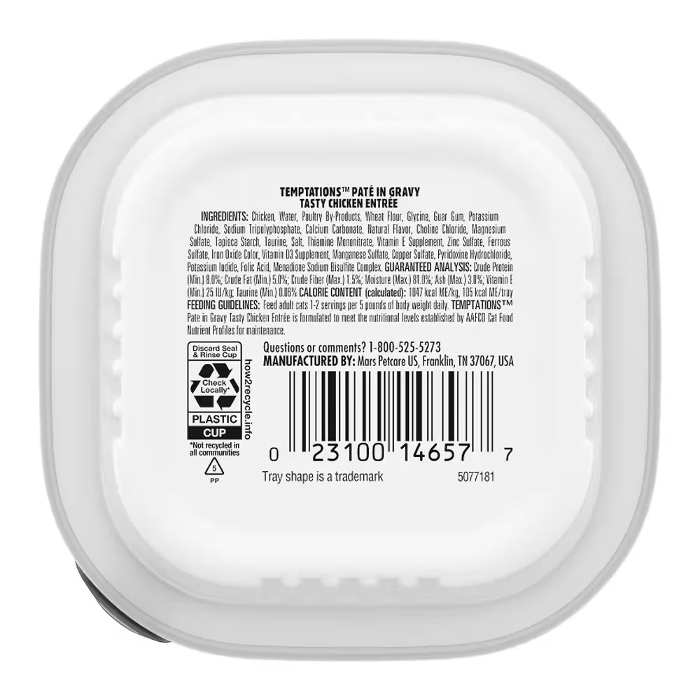 Temptations Wet Cat Food Paté Chicken – 3.5 oz – 24 Pack