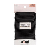 Scünci No Damage Heavy Duty Hair Ties Black 5mm - 24 Ct - 48 Pack