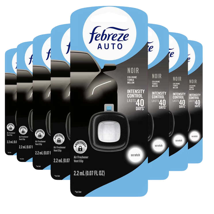 Febreze Car Vent Clip Air Freshener Black – 1 Count – 8 Pack | Febreze - Pre Order