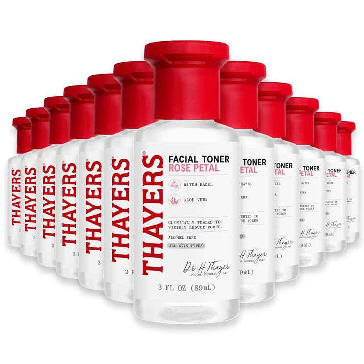 Thayers Witch Hazel Facial Toner Rose Petal – 3 oz – 12 Pack | Thayers - Pre Order