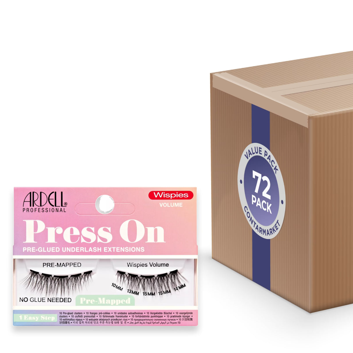 Ardell Press On Pre-Mapped Wispies Volume - 72 Pack