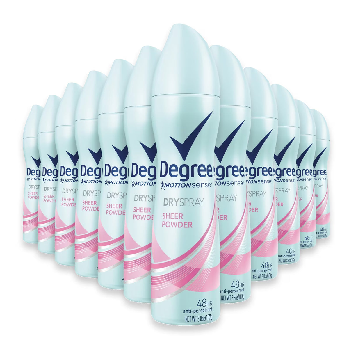 Degree Women Antiperspirant Deodorant Dry Spray 3.8 oz - Sheer Powder - 12 Pack