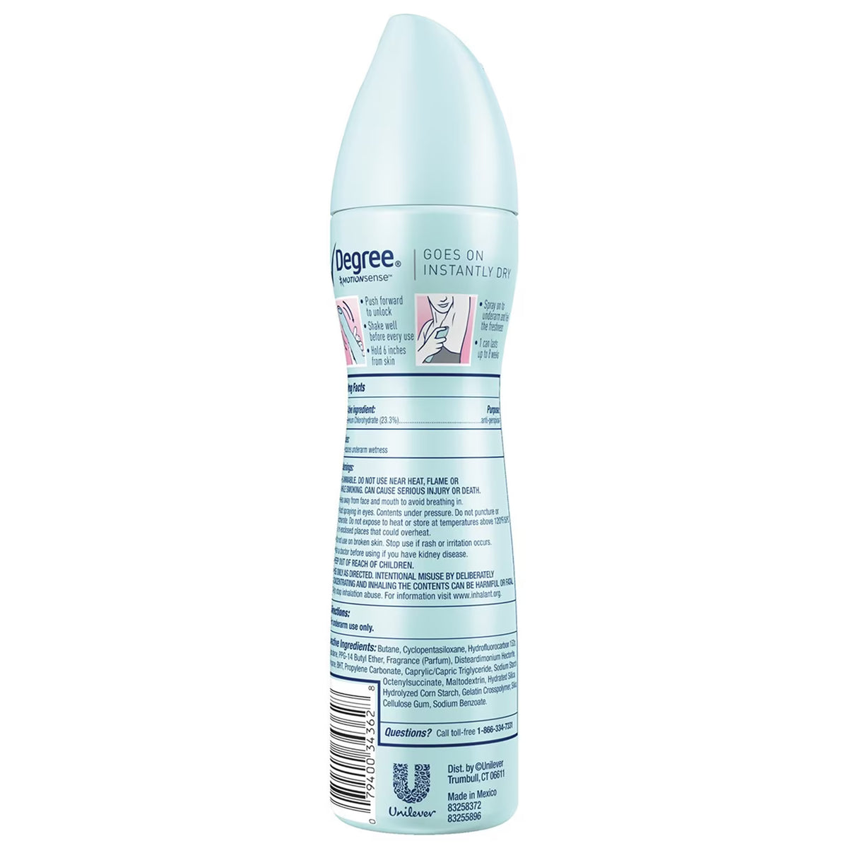Degree Women Antiperspirant Deodorant Dry Spray 3.8 oz - Sheer Powder - 12 Pack