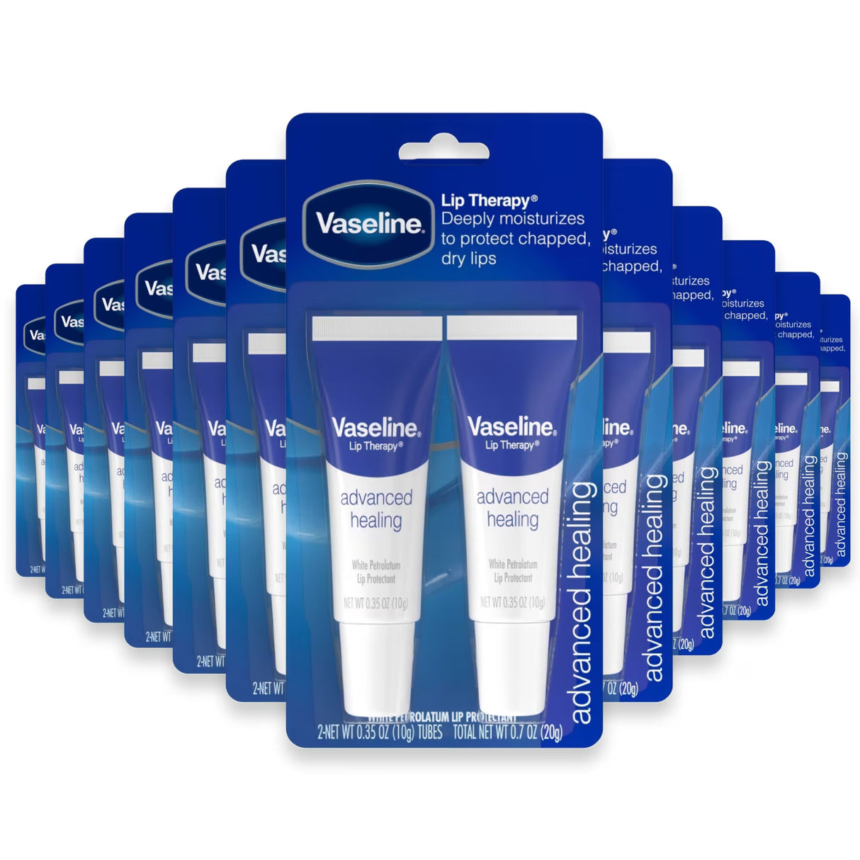Vaseline Lip Therapy Tube Regular 0.35oz, 2ct - 72 Pack