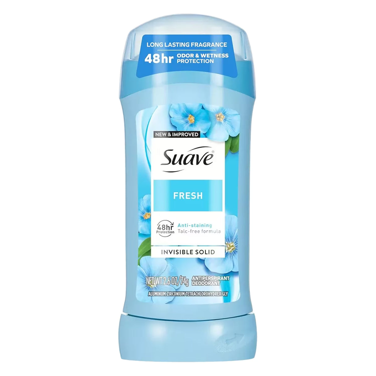 Suave Invisible Solid Antiperspirant Deodorant Stick, Shower Fresh Scent, 2.6 oz - 12 Pack