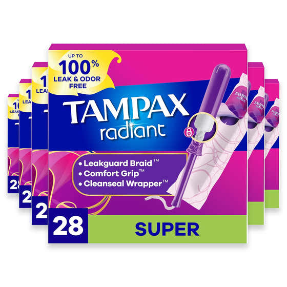 Tampax Radiant Super Tampons - 28Ct - 6 Pack | Tampax - New Arrivals