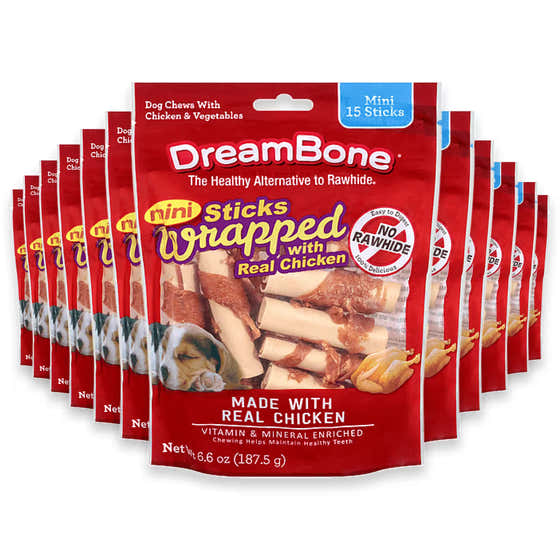 DreamBone Chicken Wrapped Chews – 6.6 oz – 24 Pack | DreamBone - Pet Supplies