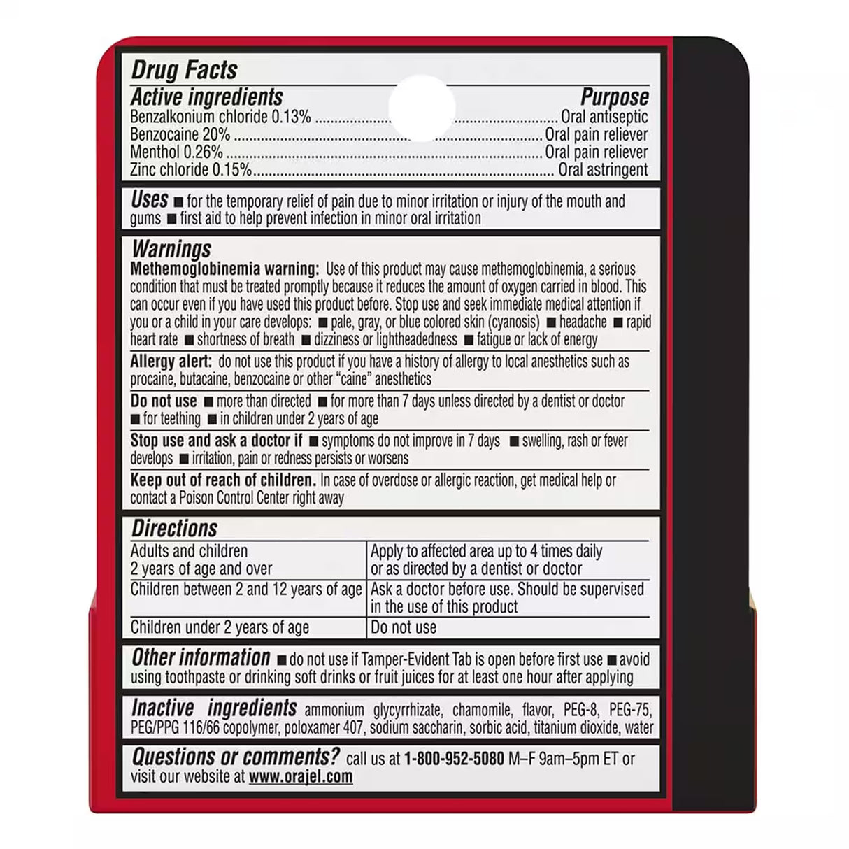 Orajel Severe Toothache & Gum Pain Relief Cream – 0.25 oz – 24 Pack