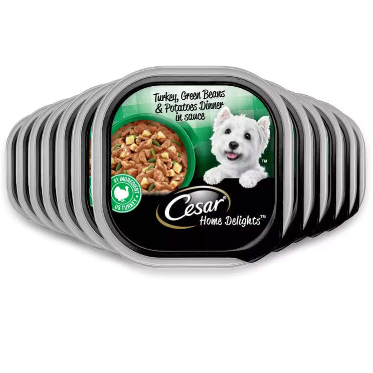 Cesar Home Delights Wet Dog Food Turkey, Potato &amp; Green Beans – 3.5 oz – 24 Pack | Cesar - Pre Order