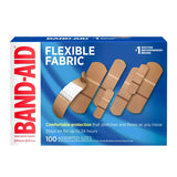 Band-Aid Flexible Fabric Assorted Adhesive Bandages - 100 Ct - 12 Pack