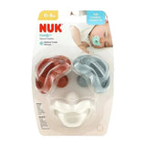 NUK - Comfy Silicone Pacifier, 0-6 Months, Earth Tones - 3 Count - 12 Pack