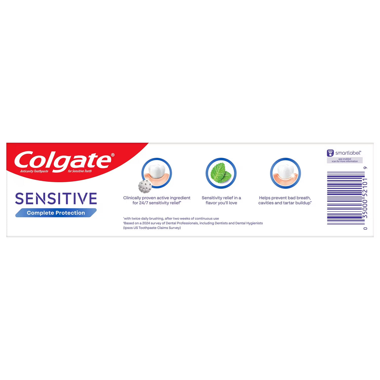 Colgate Sensitive Toothpaste, Complete Protection, Mint - 6 Oz - 24 pack