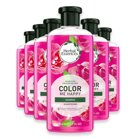 Herbal Essences Color Me Happy Shampoo and Body Wash for Color-Treated Hair, Moroccan Rose Scent, 11.7 oz - 6 Pack | Herba...