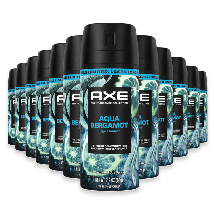 AXE Aqua Bergamot Premium Body Spray - 2.9oz - 12 Pack - travel size - | Axe - Pre Order