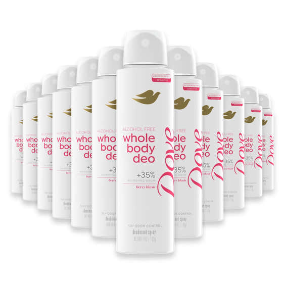 Dove Whole Body Deodorant Spray, Berry - 4oz - 12 Pack | Dove - New Arrivals
