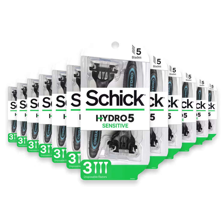 Schick Hydro5 Sensitive Disposable Razors - 3 Ct - 12 Pack | Schick - Pre Order