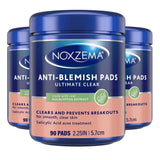Noxzema Ultimate Clear Anti Blemish Pads, Eucalyptus - 90 Ct - 3 Pack - Open Box