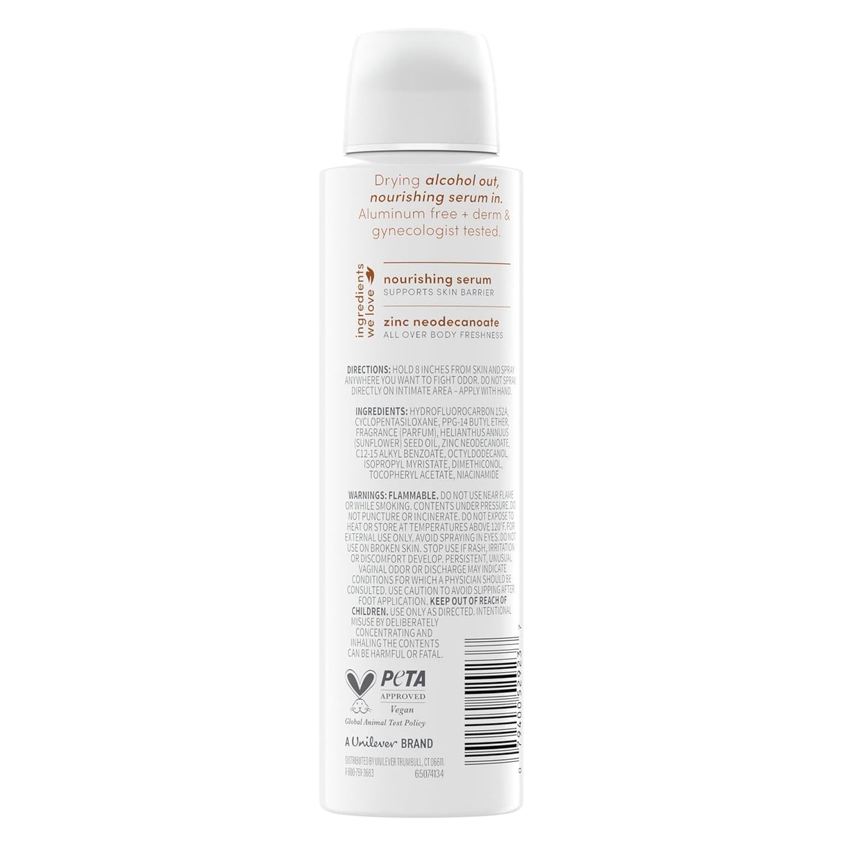 Dove Whole Body Deodorant Spray, Coconut Vanilla - 4oz - 12 Pack