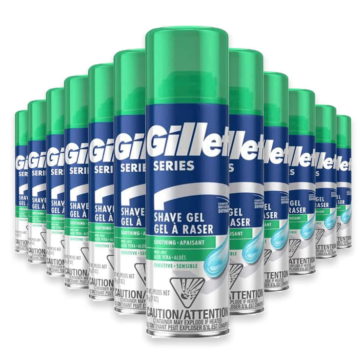 Gillette Series Sensitive Skin Shave Gel with Aloe - 7 oz - 12 Pack | Gillette - Pre Order