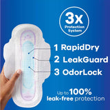 Always Ultra Thin Pads with Wings, Size 1  22 Ct – 12 Pack