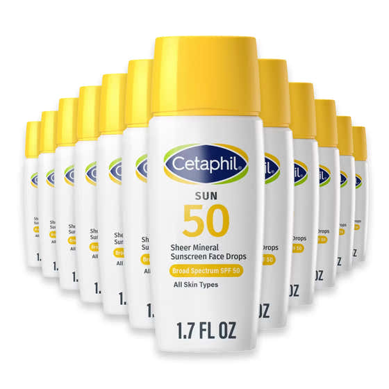 Cetaphil Sheer Mineral Face Liquid Sunscreen SPF 50 Travel Size, 1.7 fl oz - 12 Pack | Cetaphil - cetaphil