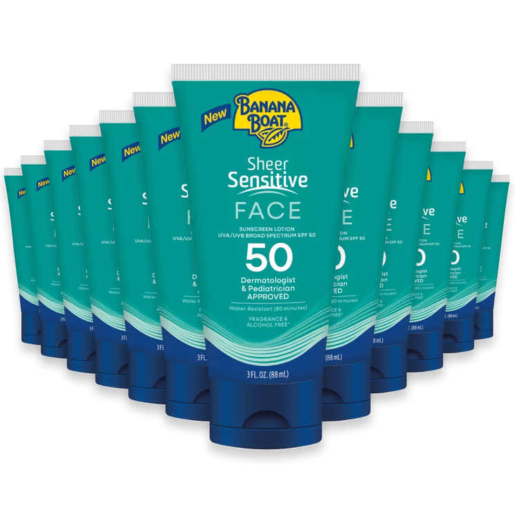 Banana Boat Sheer Sense Face SPF50 - 3oz - 12 Pack | Banana Boat - Pre Order