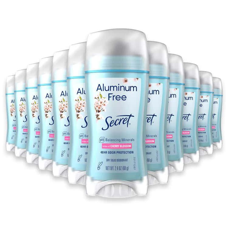 Secret Aluminum-Free Deodorant 2.4oz, Cherry Blossom - 12 Pack | Secret - Pre Order