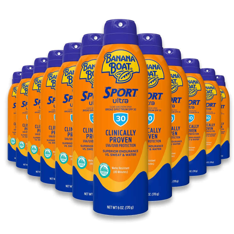 Banana Boat UltraMist Sport Sunscreen Spray SPF30 - 6oz - 12 Pack | Banana Boat - Pre Order