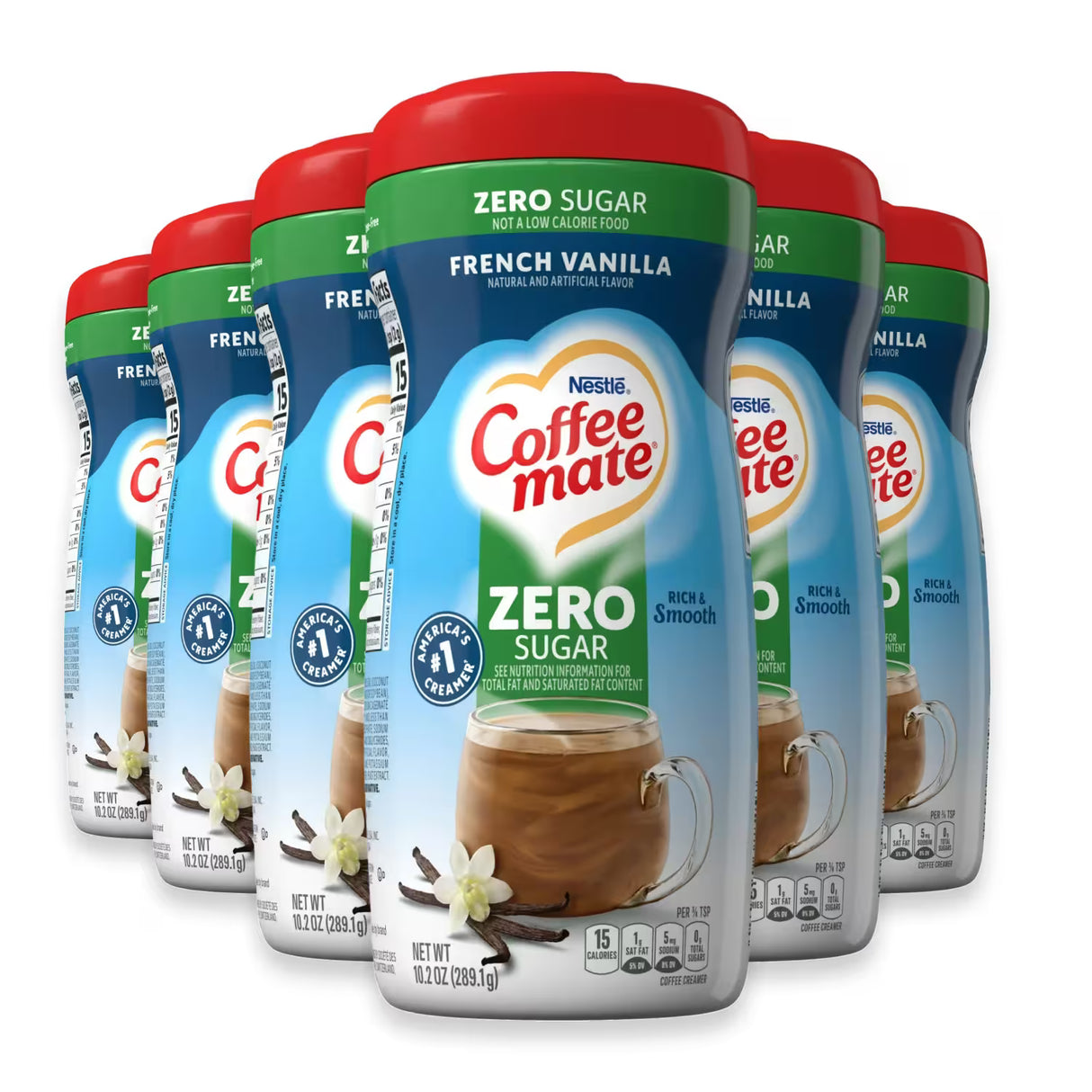 Nestlé Coffee-mate Sugar Free French Vanilla Powdered Coffee Creamer – 10.2 oz – 6 Pack