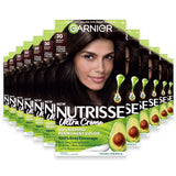 Garnier Nutrisse Ultra Crème Permanent Hair Color Kit, #30 Darkest Brown - 12 Pack