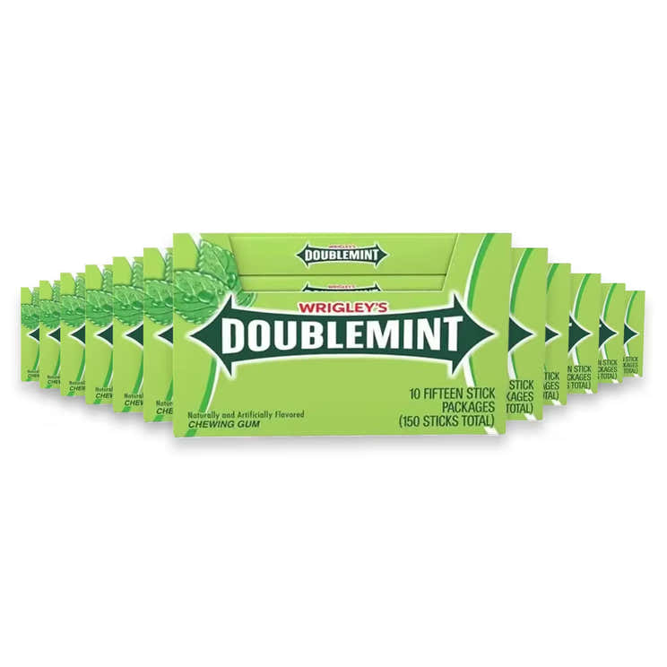 Wrigley's Doublemint Chewing Gum – 15 Sticks – 120 Pack | Wrigley's - Pre Order