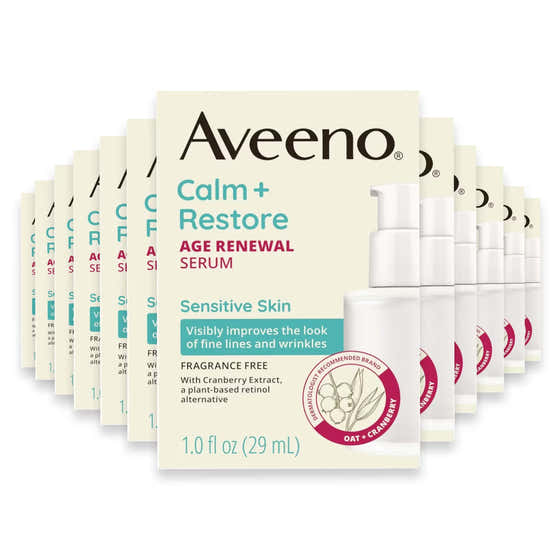 Aveeno Calm + Restore Age Renewal Serum for Sensitive Skin - 1 oz - 12 Pack | Aveeno - aveeno