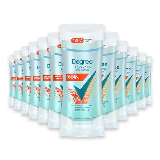 Degree Advanced Stress Control Antiperspirant Deodorant for Women Invisible Solid 2.7 oz - 12 Pack | Degree - degree