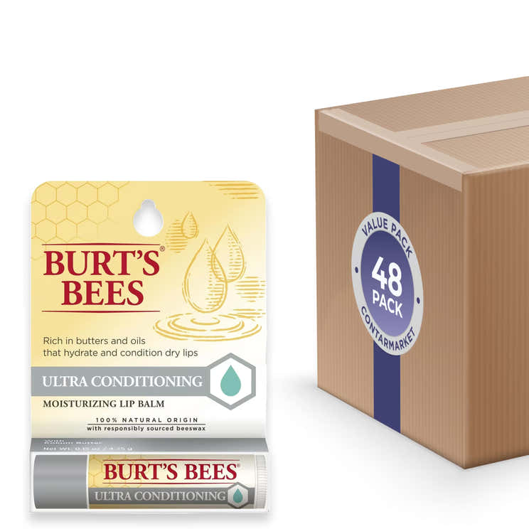 Burt’s Bees Lip Balm, Ultra Conditioning, 0.15 oz - 48 Pack | Burt's Bees - Pre Order