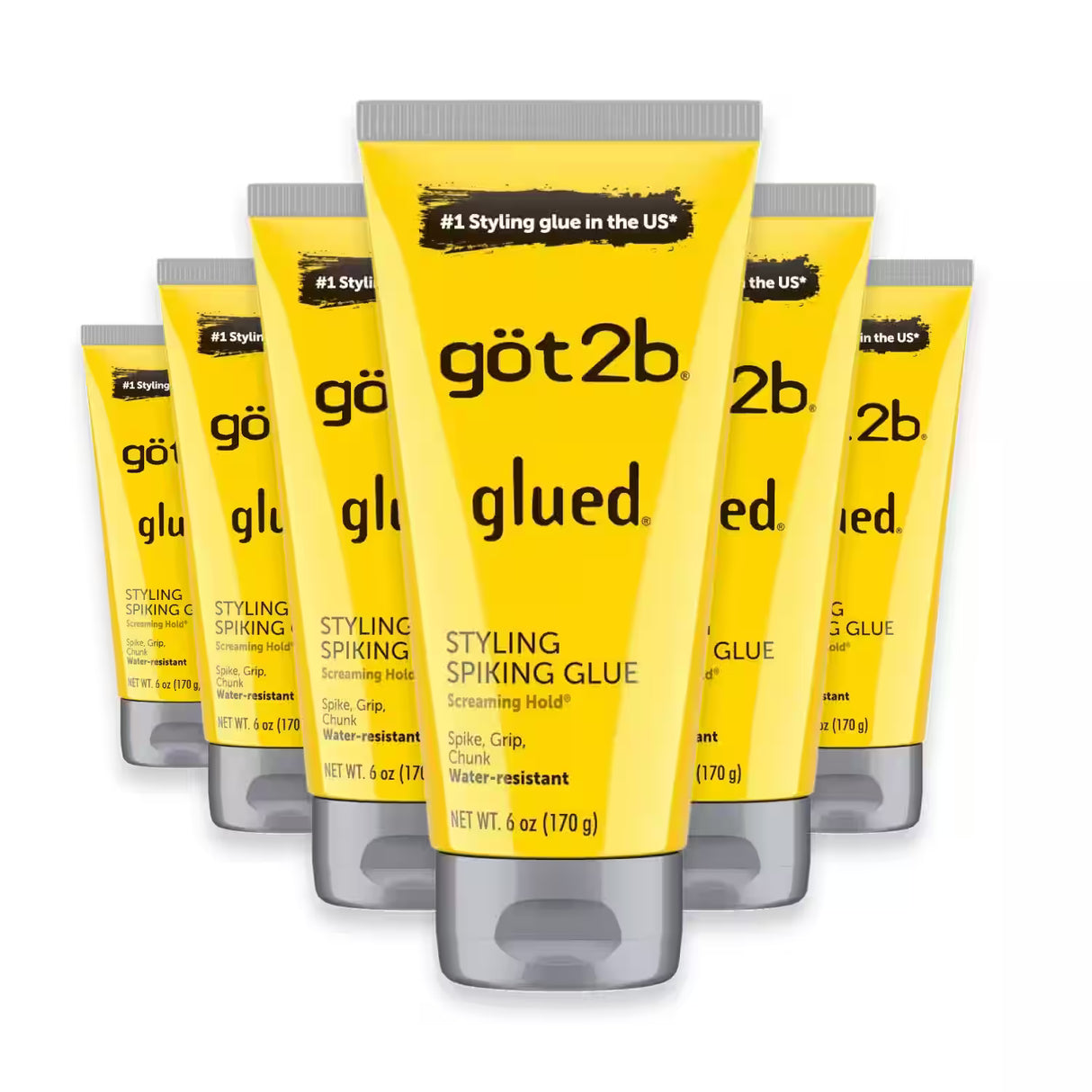 Got2b Spiking Glue Hair Gel - 6 oz - 6 Pack
