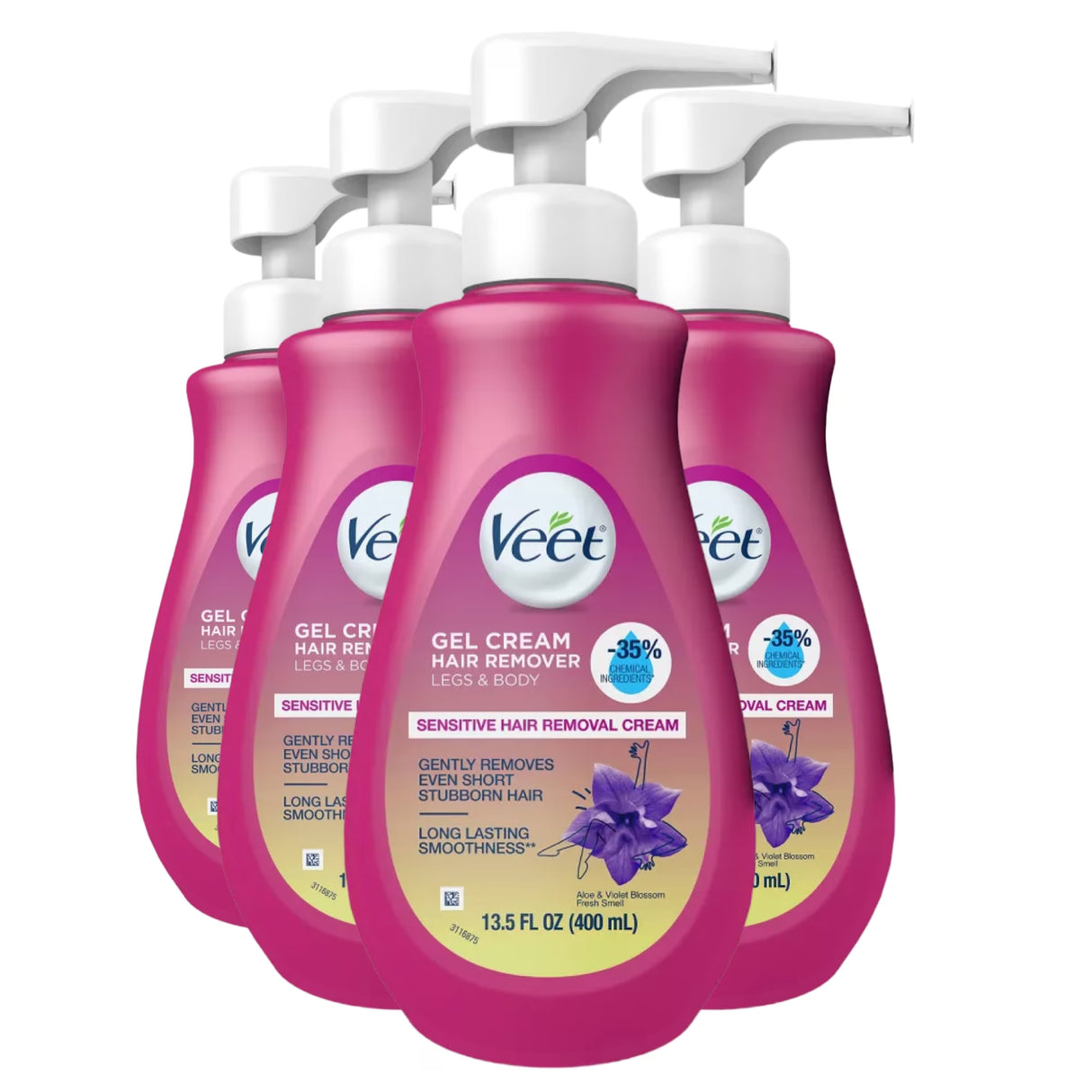 Veet Hair Removal Gel Cream Sensitive Skin – 13.5 oz – 4 Pack