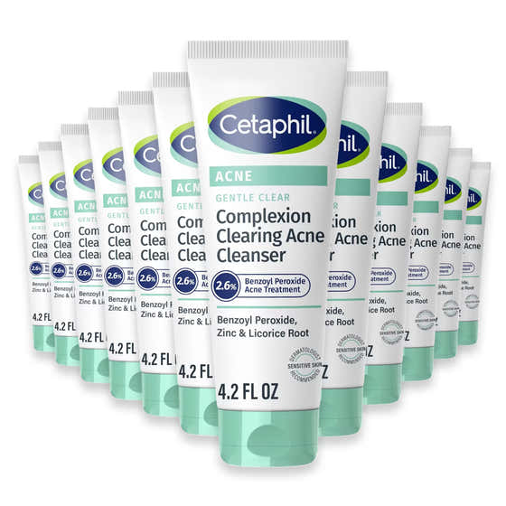 Cetaphil Gentle Clear Complexion-Clearing BPO Acne Cleanser - 4.2 oz - 12 Pack | Cetaphil - cetaphil