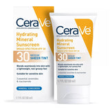 CeraVe Hydrating Mineral Sunscreen Sheer Tint, SPF 30 - 1.7 oz - 24 Pack