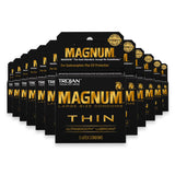 Trojan Magnum Thin Lubricated Condoms, 3 Ct - 48 Pack