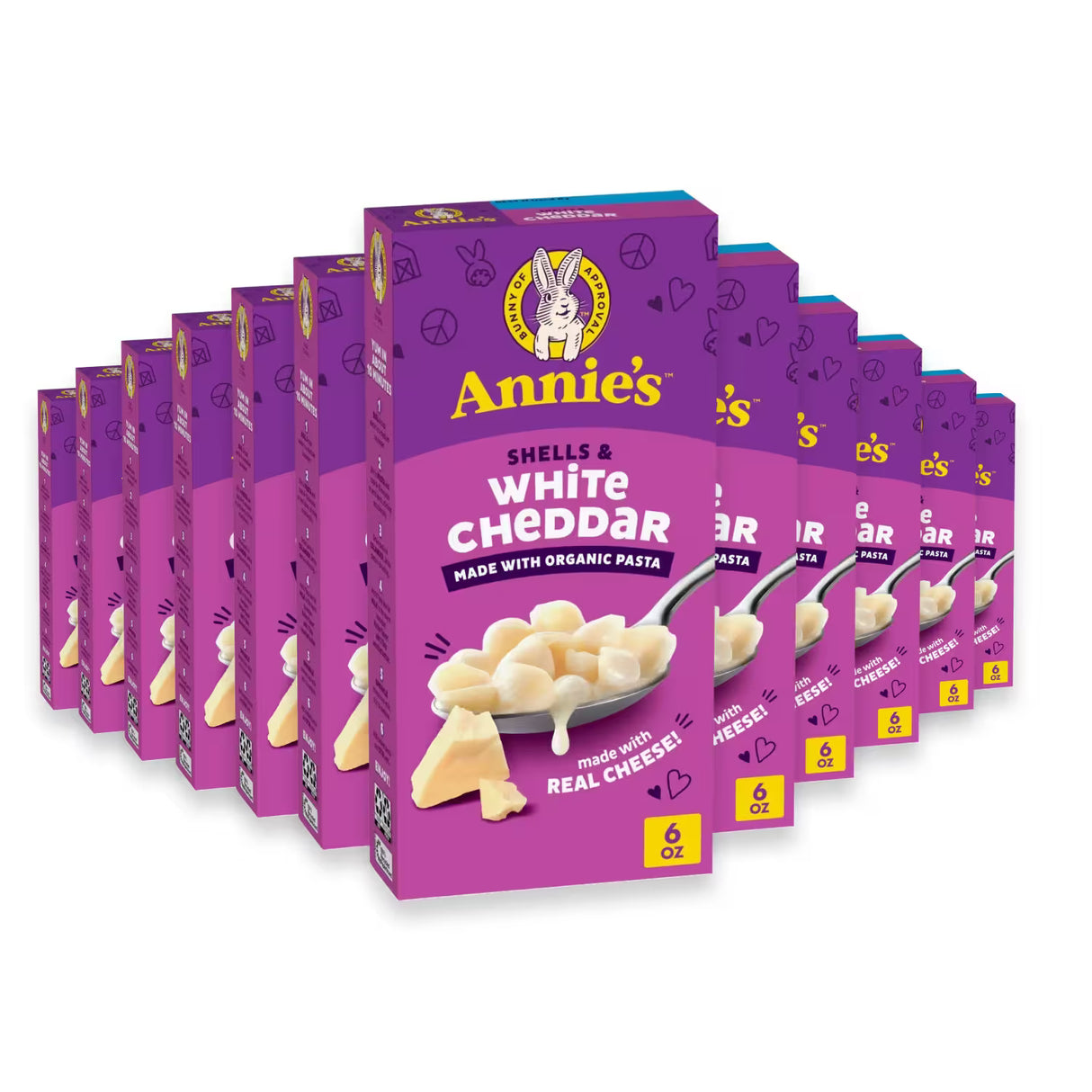 Annie’s Organic Shells & White Cheddar Macaroni & Cheese – 6 oz – 12 Pack