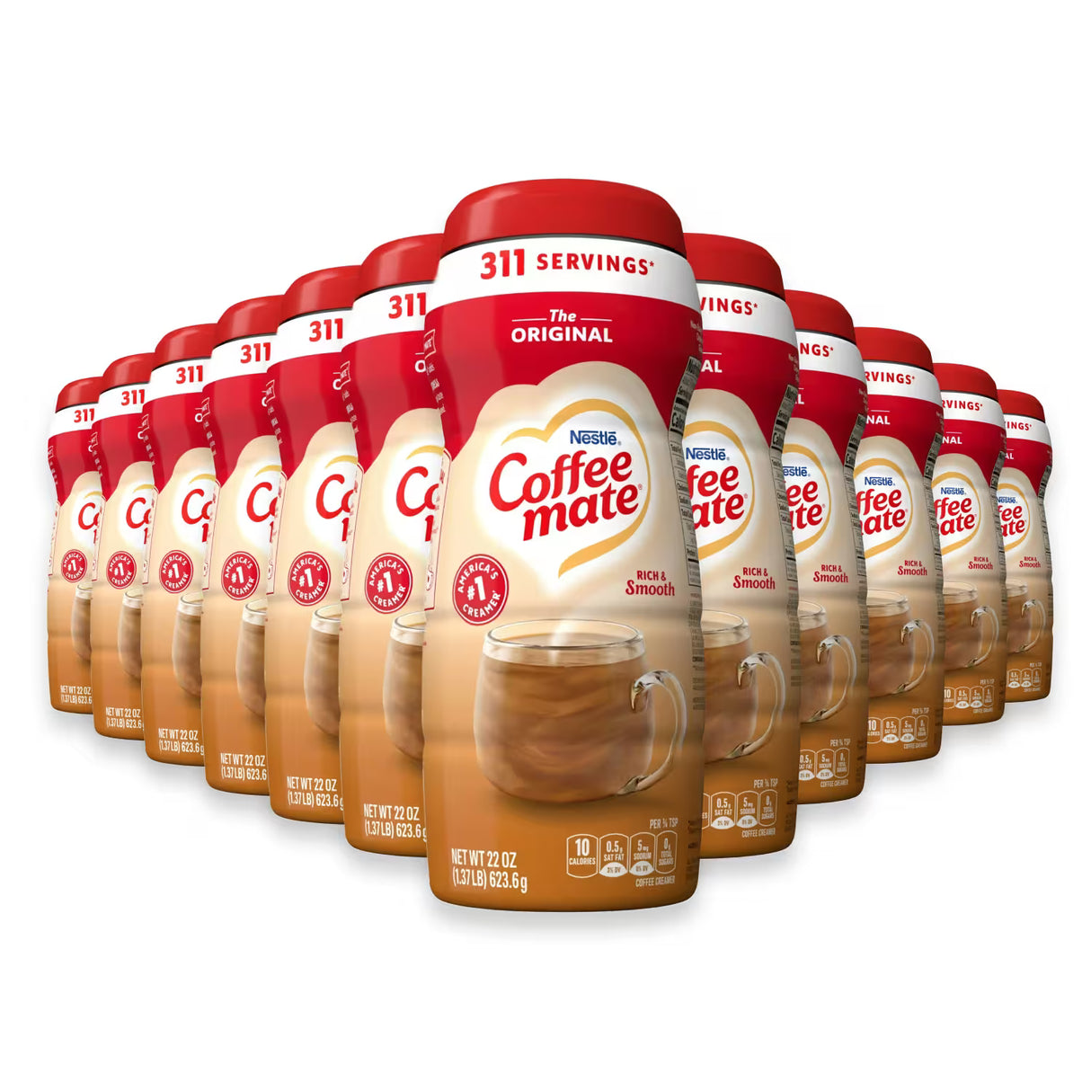 Nestlé Coffee-mate Coffee Creamer Powdered Coffee Creamer – 16 oz – 12 Pack