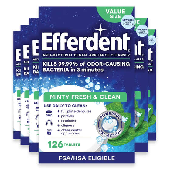 Efferdent Plus Mint Fresh Denture Cleaning Tablets Value Size - 126 Ct - 6 Pack | Efferdent - Efferdent